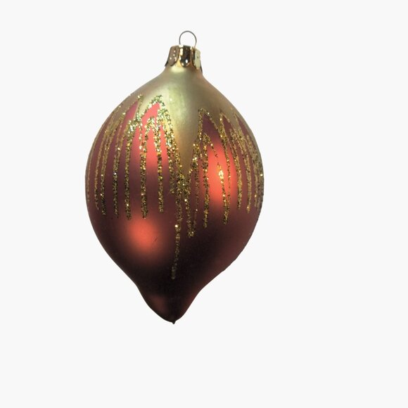 Christmas Classics Ornament Hand Decorated Blown Glass Glitter Romania Craftsmen - Picture 7 of 13